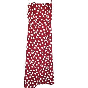 NWT Club Monaco Mcgolrick Dress Red Polka Dot, 10